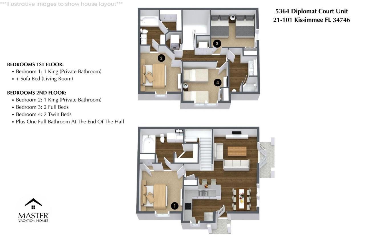 4 Bedrooms - 3 Bathrooms - Lucaya Village 21-101 *