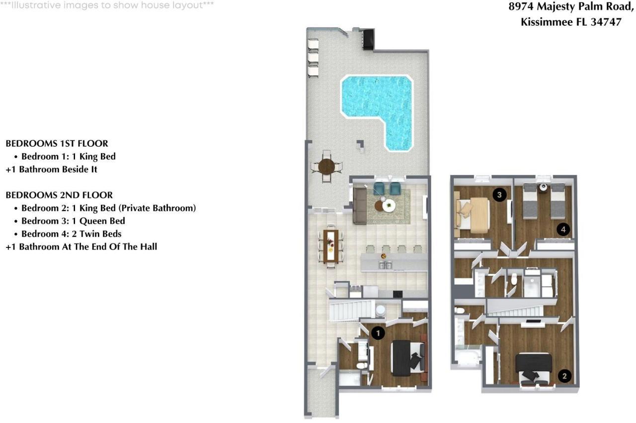 Holiday home 4 Bedrooms - 3 Bathrooms - Paradise Palms 8974 Mp *