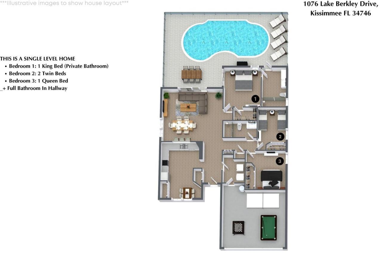 3 Bedrooms - 2 Bathrooms - Berkley 1076 Lb Orlando