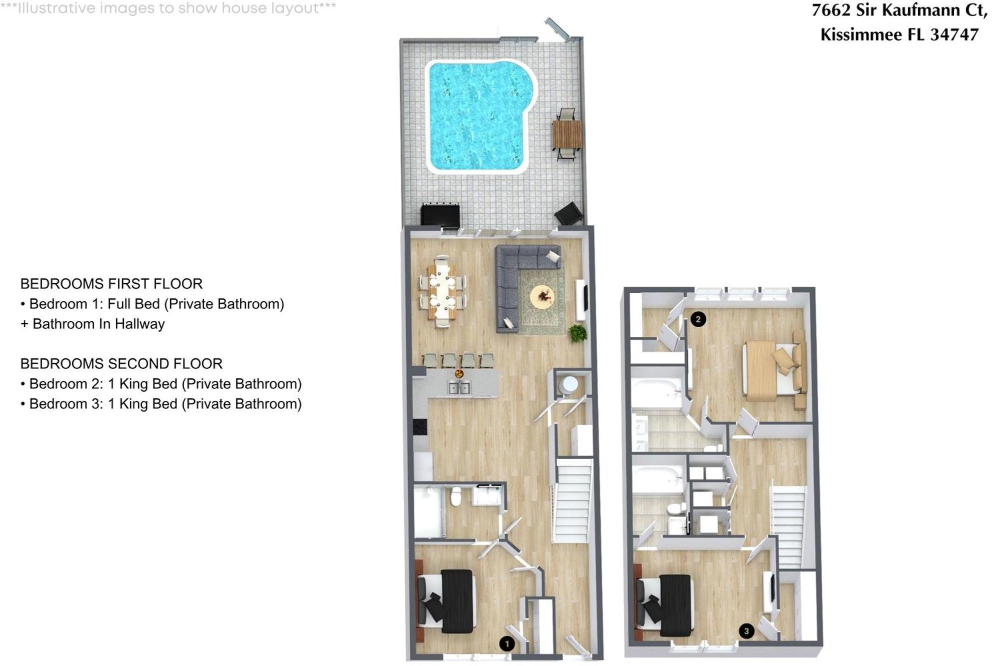 3 Bedrooms - 3 Bathrooms - Windsor Hills 7662 Sr *