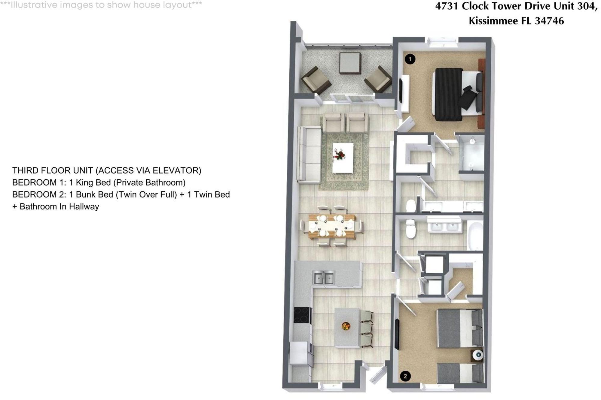 Holiday home 2 Bedrooms - 2 Bathrooms - Storey 4731-304 Ct