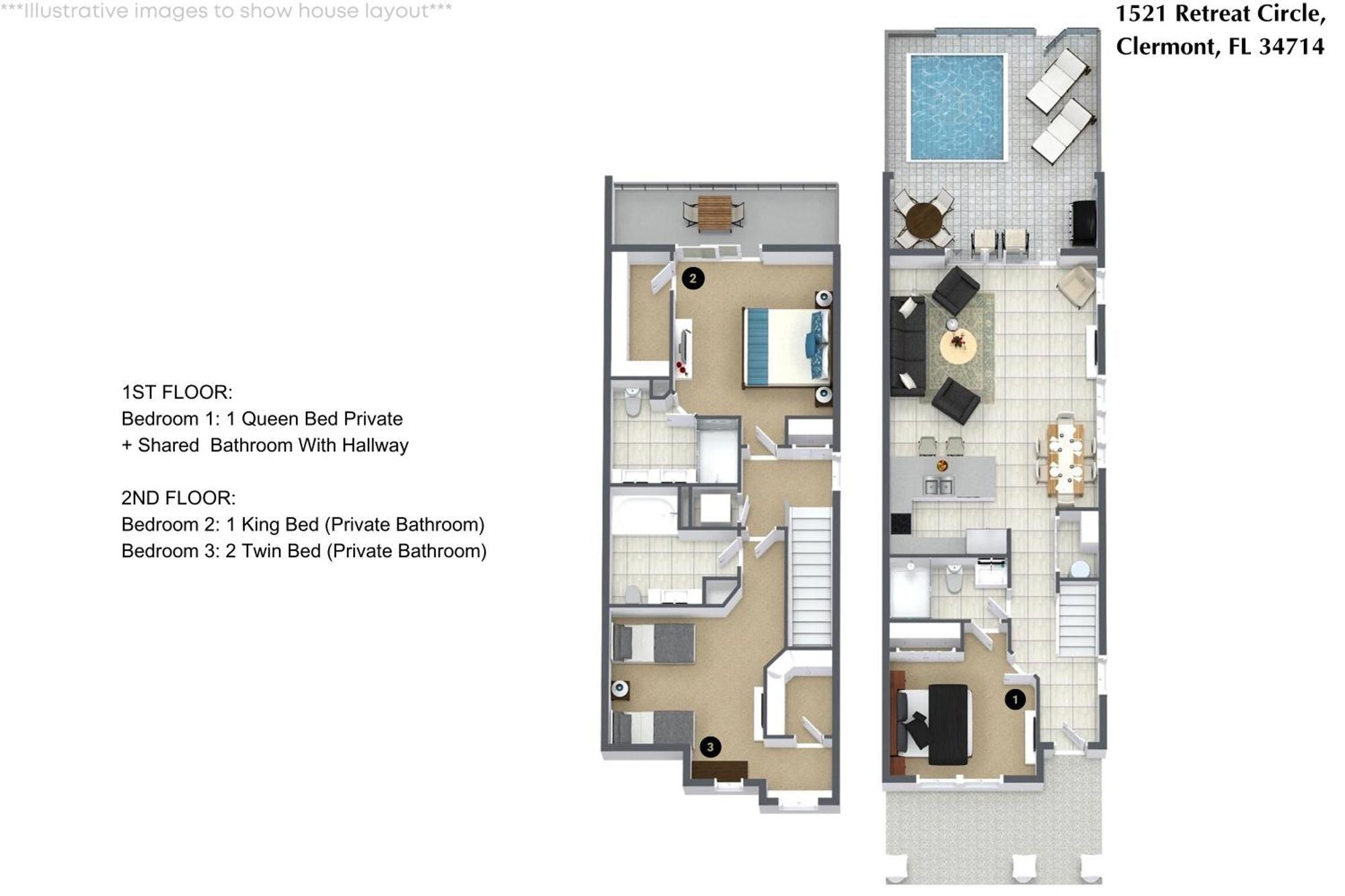 3 Bedrooms- 3 Bathrooms- The Retreat 1521 Rc Holiday home