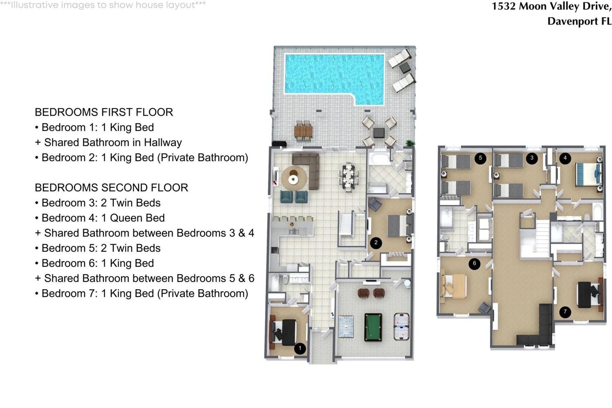 7 Bedrooms - 5 Bathrooms - Champions Gate 1532 Mv Orlando