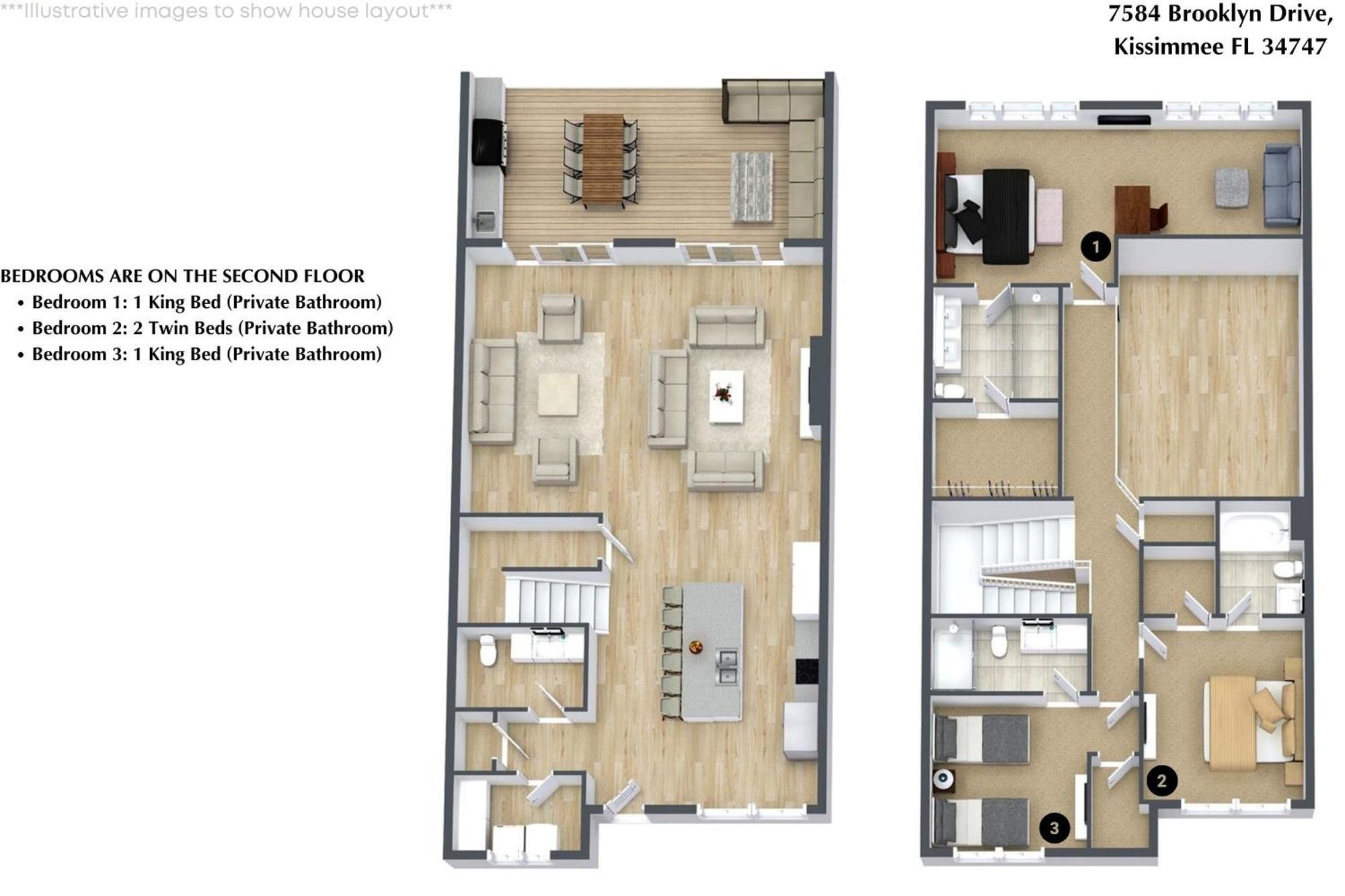 3 Bedrooms- 3,5 Bathrooms- Magic Village 7584 Bd *