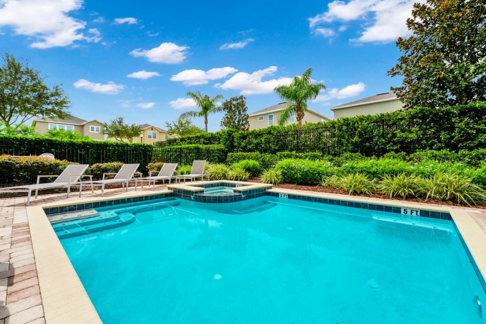 Charming Near With Private Pool, Game And Water Park Access At Encore Reunion - 410no
