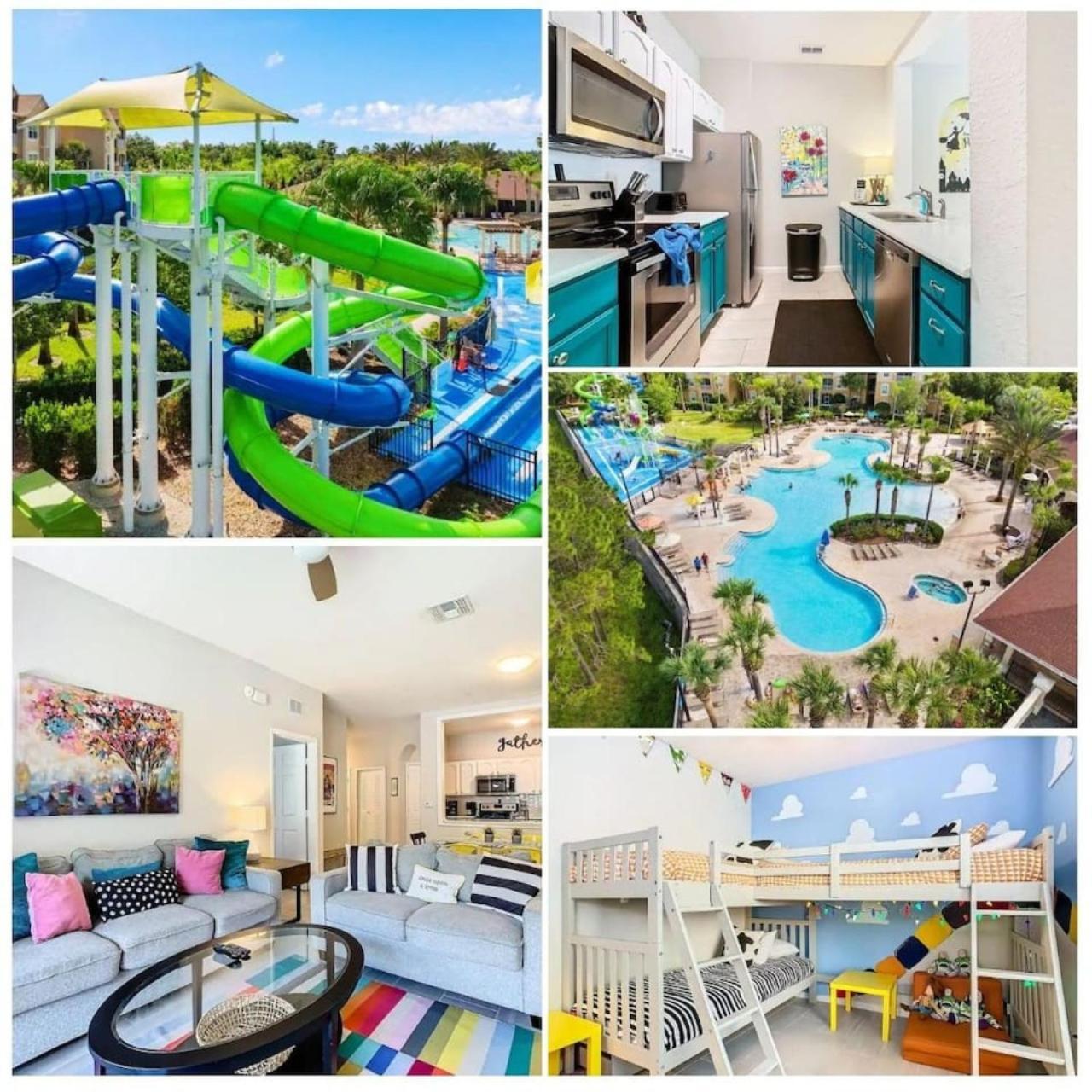Windsor Hills Sunshine Waterslides Pool By Holiday home Orlando