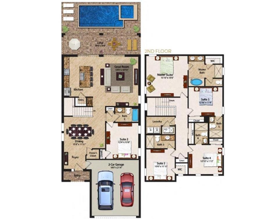 Ultra-modern 5 Bdrm With Games At Encore * Orlando