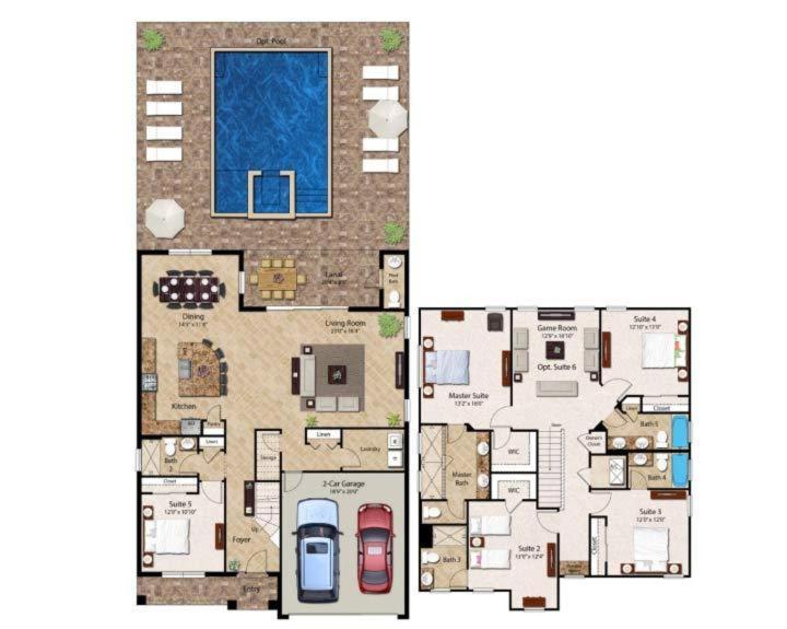 Marvelous 5 Bdrm Retreat With Themed Bedrooms At Encore Holiday home Orlando