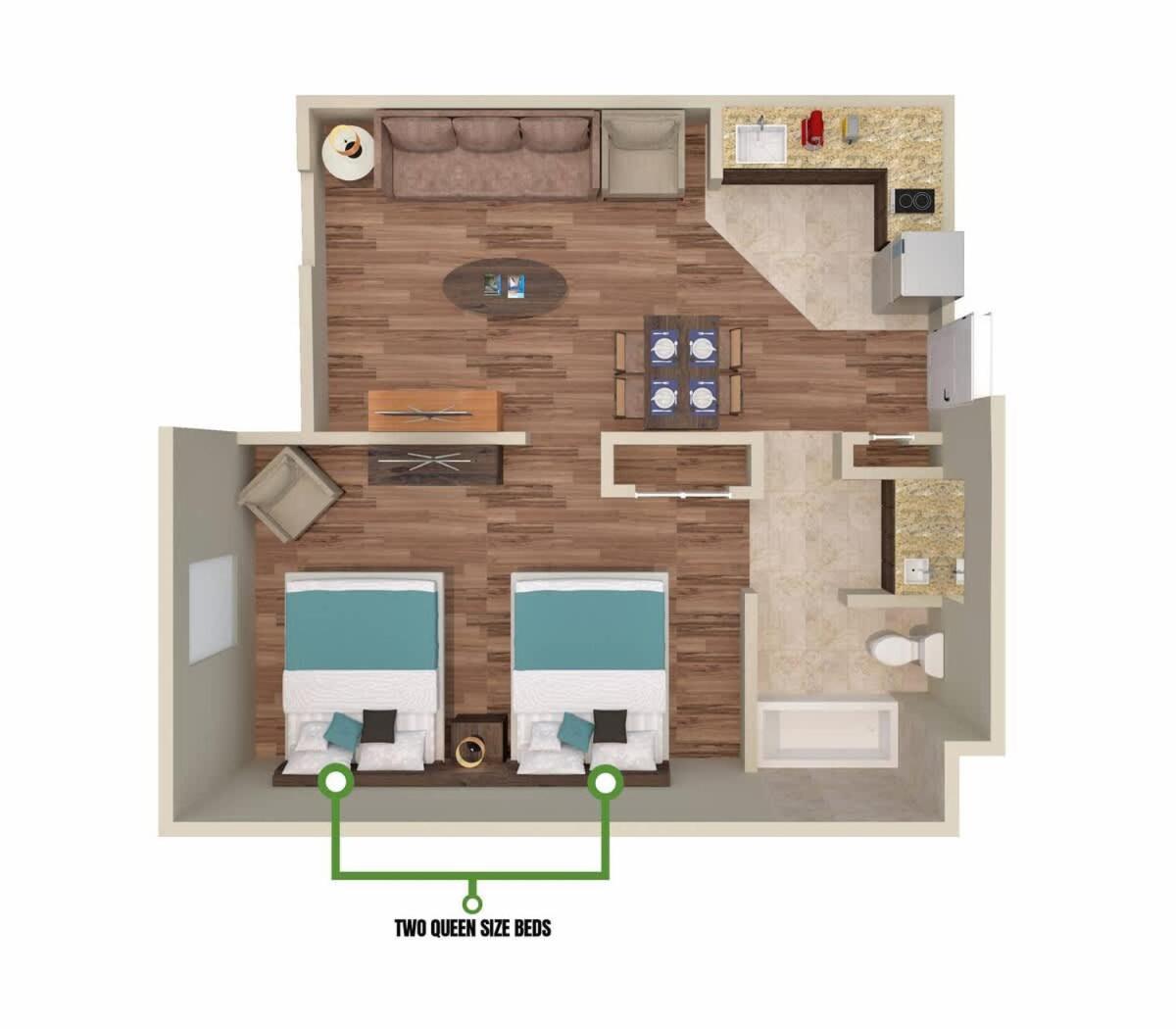 1br Free Shuttle To Parks Hs305 Apartment *