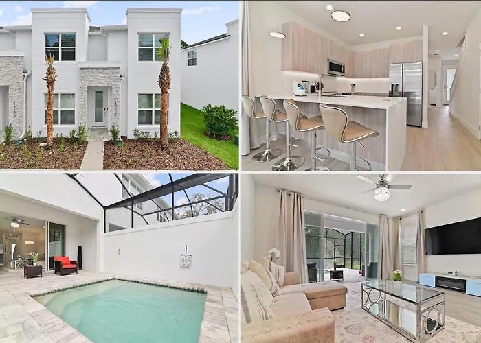New Modern & Spacious Townhouse Near Disney - 4Br And 3Fb
