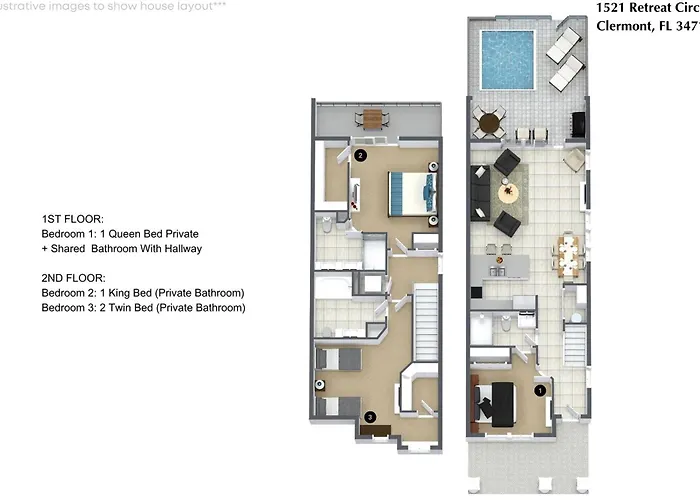 3 Bedrooms- 3 Bathrooms- The Retreat 1521 Rc