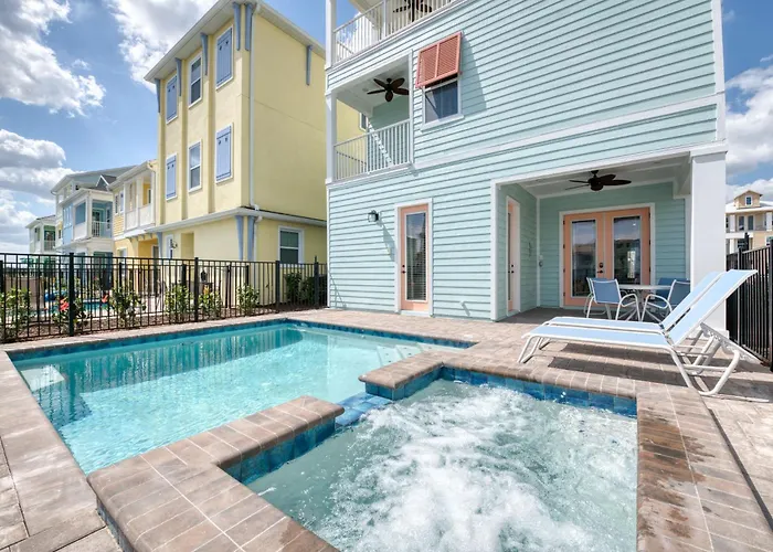 Tranquil Ocean Blue Cottage Near Disney With Private Pool Margaritaville Resort Island H20 Waterpark Access - 3000Ph