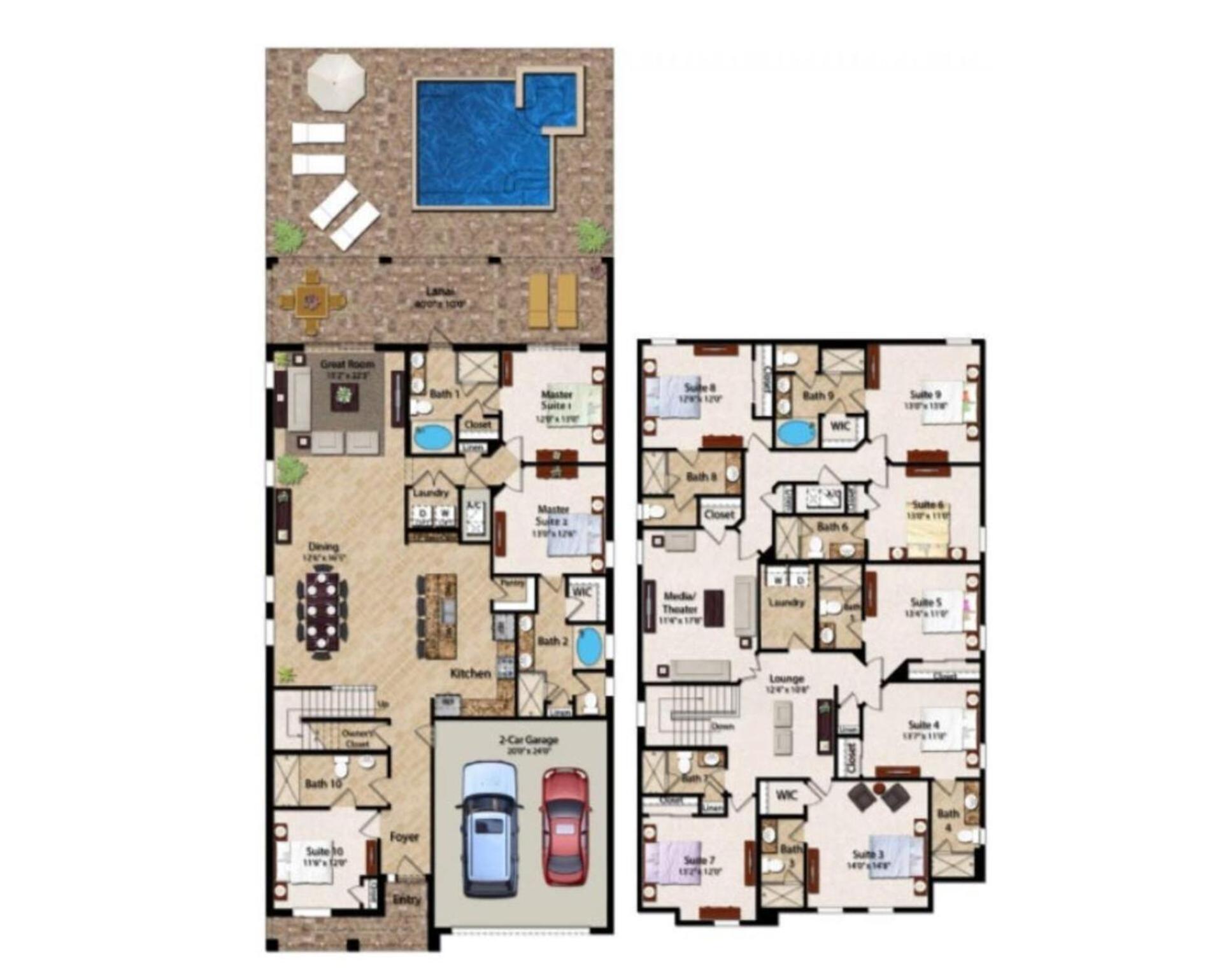 Villa Luxury With Private Pool On Encore At Reunion 4498 Orlando