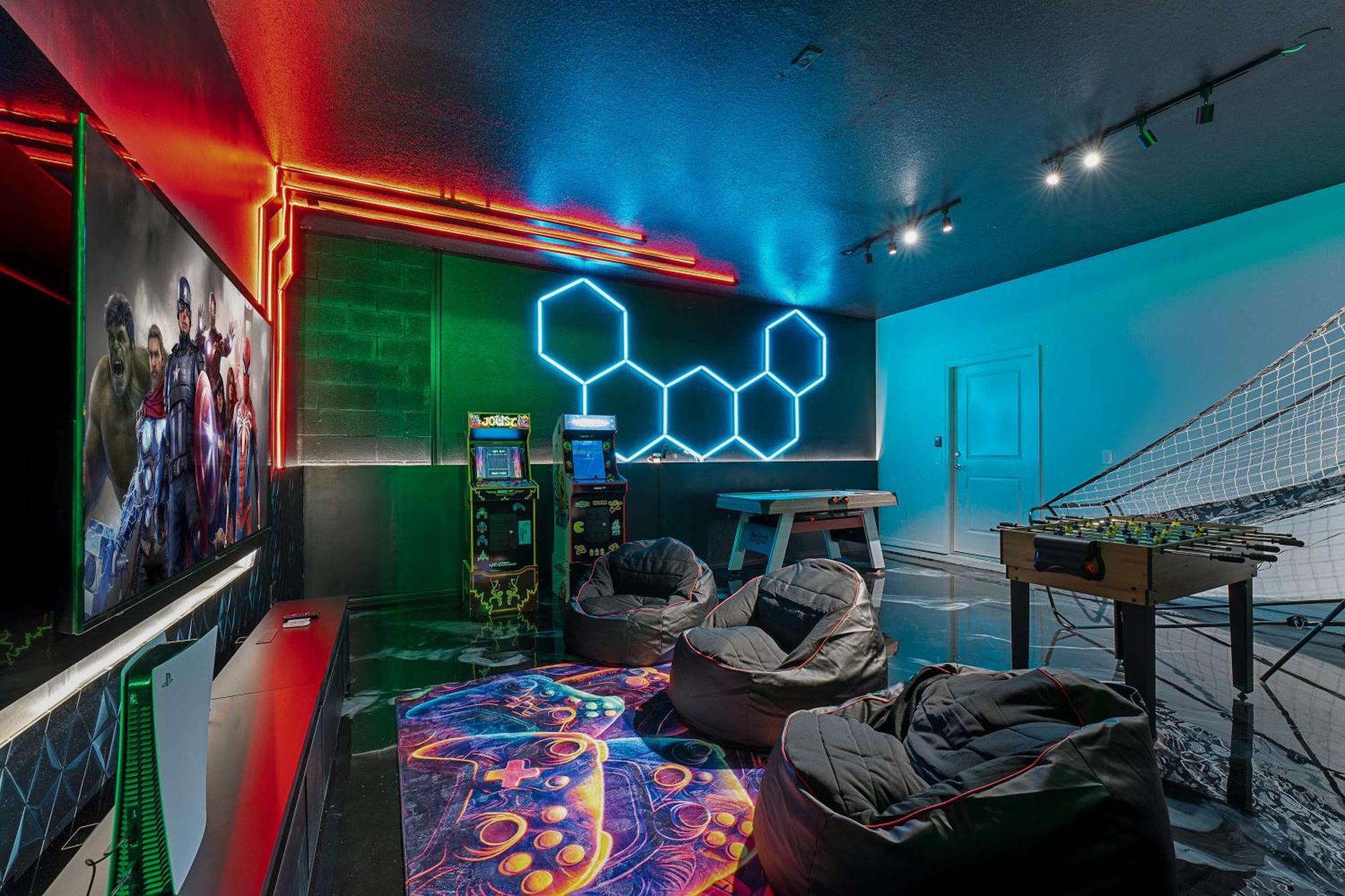 Super Homey- 8bdr - Ps5 Arcades Poker Loft Orlando