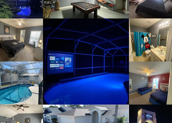 3 Bedroom Villa With Poolside Cinema And Games Room Close To Theme Parks Sleeps 6 Plus 2